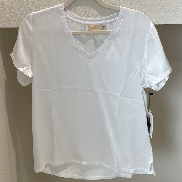 NWT Nation LTD Satin June Top White (Size S) - Picture 4 of 7